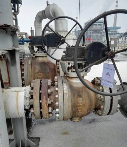 万华化学(宁波) 合成气切断阀 2011年9月 万华化学(宁波) 合成气切断阀 2011年9月