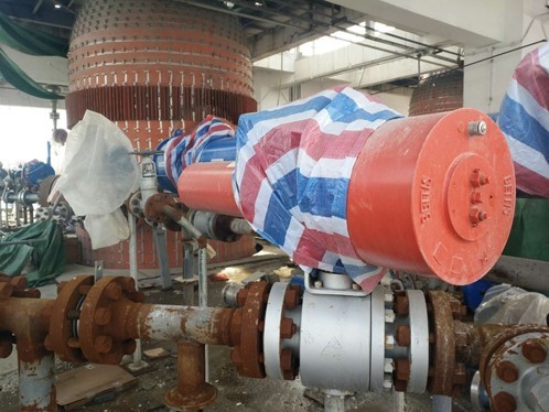 中盐红四方 煤浆循环管线回流调节阀 5.4MPa带压联投 2018.10 中盐红四方 煤浆循环管线回流调节阀 5.4MPa带压联投 2018.10